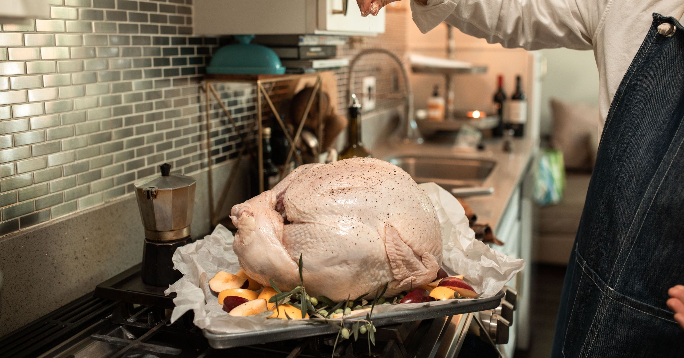preparing turkey